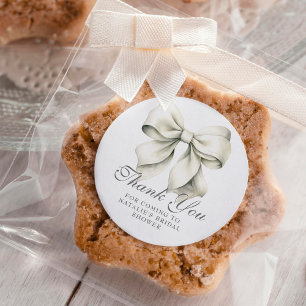 Sticker Rond Remerciements Personnalisés pour une Baby Shower a