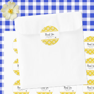 Sticker Rond Remerciements pour Baby Shower Mother-to-Bee