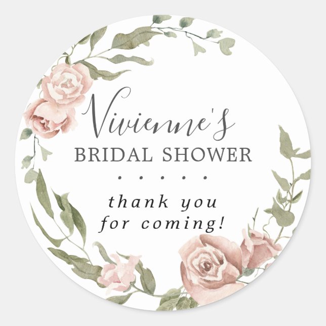 Sticker Rond Remerciements pour une Baby Shower de mariage aux  (Devant)