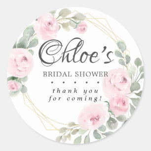 Sticker Rond Remerciements pour une Baby Shower de mariage Flor
