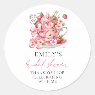 Sticker Rond Remerciements pour une Baby Shower sur le thème de