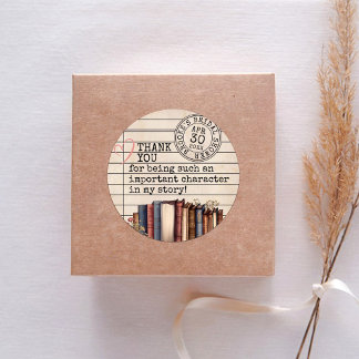 Sticker Rond Remerciements pour une Baby Shower Vintage Floral
