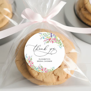Sticker Rond Remerciements pour une élégante garden-party de ma