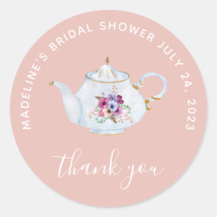 Sticker Rond Remerciements pour une Fête de Mariage Rétro sur l