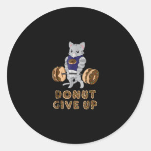 Sticker Rond Remise en forme de chats - Gym pour levage de l'ar