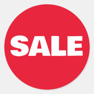 STICKER ROND REMISE SUR LES BÂTIMENTS DE BÂTIMENT DE VENTE POUR