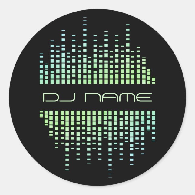 Sticker Rond Remixer producteur de musique DJs (Devant)