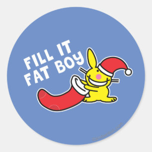 Sticker Rond Remplir le gros garçon
