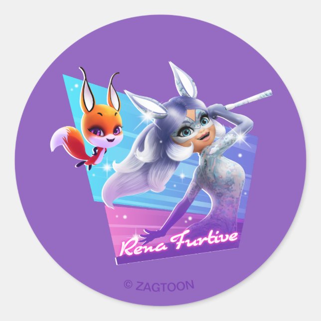 Sticker Rond Rena Furtive Graphic (Devant)