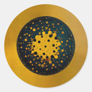 Sticker Rond Renaissance – Cercle Abstrait de l'Émergence