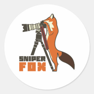 Sticker Rond Renard