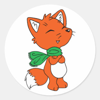Sticker Rond Renard