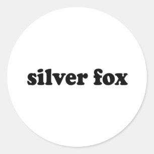 STICKER ROND RENARD ARGENTÉ