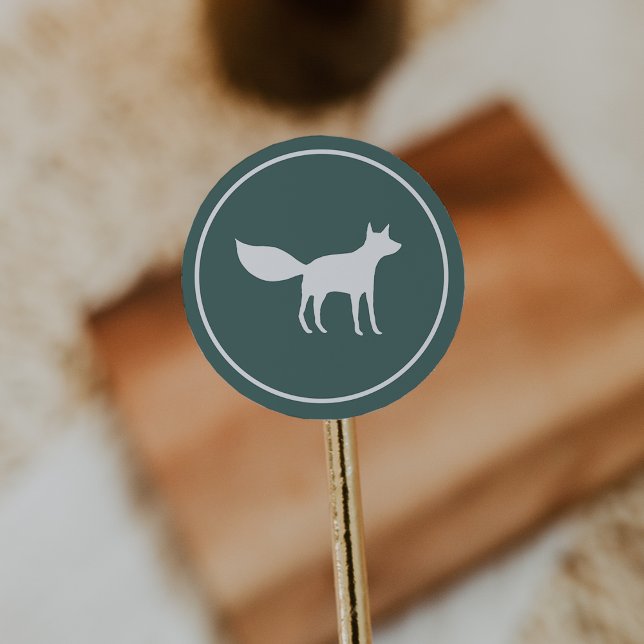 Sticker Rond Renard hivernal (Créateur téléchargé)