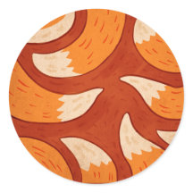 Renard radieux - Illustration de motif animal