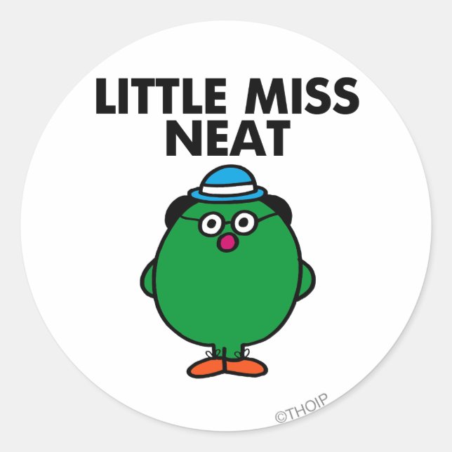 Sticker Rond Rencontrez Little Miss Neat (Devant)