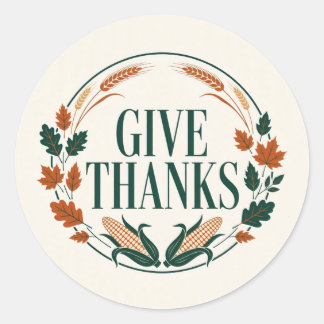 Sticker Rond Rendez Grâce — T-Shirt de Thanksgiving Badge Harve