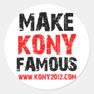 Sticker Rond Rendez Kony célèbre - Kony 2012