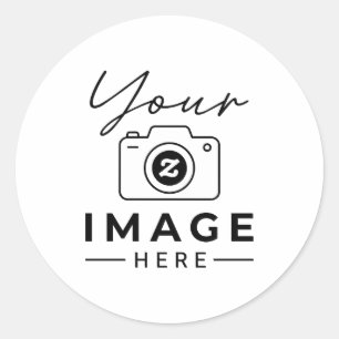 Sticker Rond Rendez-le vôtre Photo personnalisée