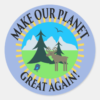 STICKER ROND RENDEZ NOTRE PLANÈTE GRANDE !