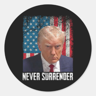 Sticker Rond Rendez-vous Trump Mug Shot 2024 Président américai