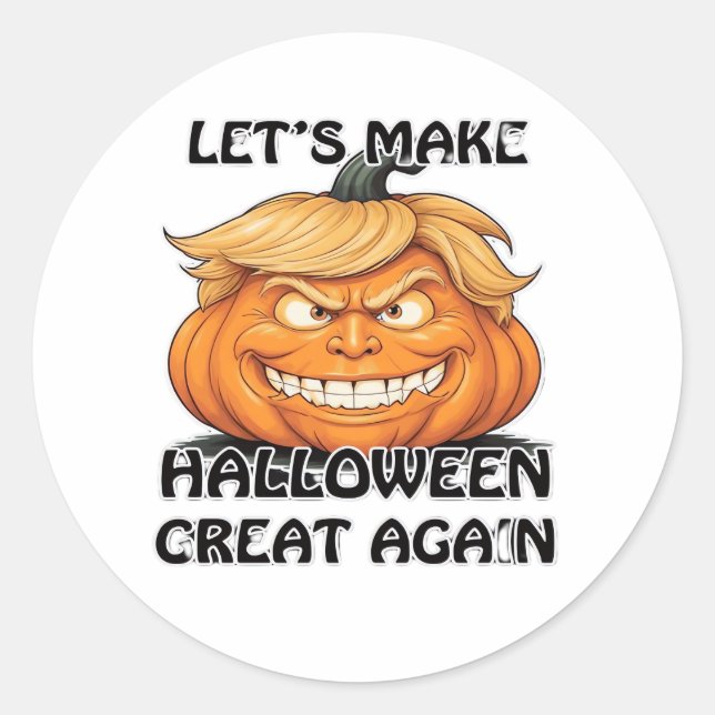 Sticker Rond Rendons l'Halloween grand à nouveau classique (Devant)