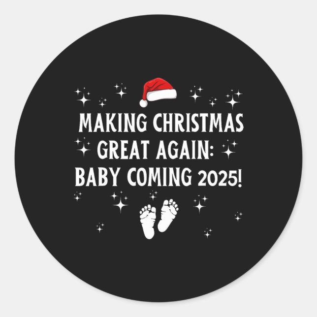 Sticker Rond Rendre à Noël sa grandeur Ba (Devant)