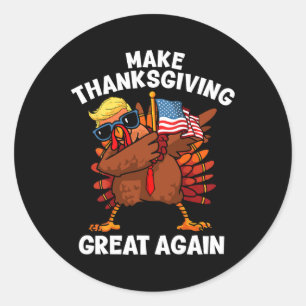 Sticker Rond Rendre à Thanksgiving sa grandeur en bombardant la