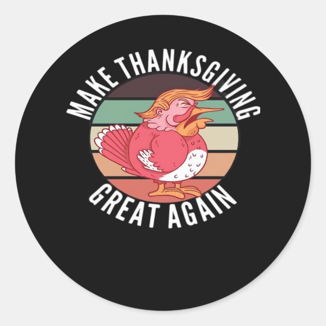 Sticker Rond Rendre à Thanksgiving sa grandeur Trumpkin - Polit (Devant)