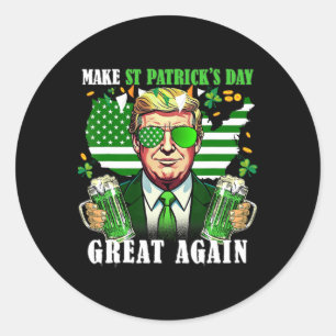 Sticker Rond Rendre la fête de la Saint Patrick grande à nouvea