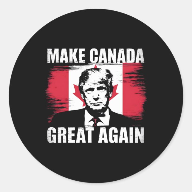 Sticker Rond Rendre la grandeur du Canada à nouveau amusant Tru (Devant)