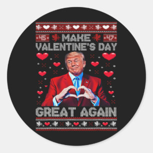Sticker Rond Rendre la Saint-Valentin à la grandeur Drôle Amour