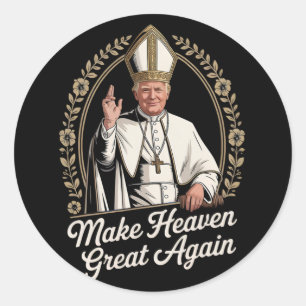 Sticker Rond Rendre Le Ciel Grand À Nouveau Donald Trump En Tan