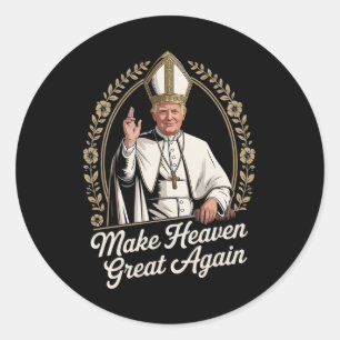 Sticker Rond Rendre Le Ciel Grand À Nouveau Donald Trump En Tan