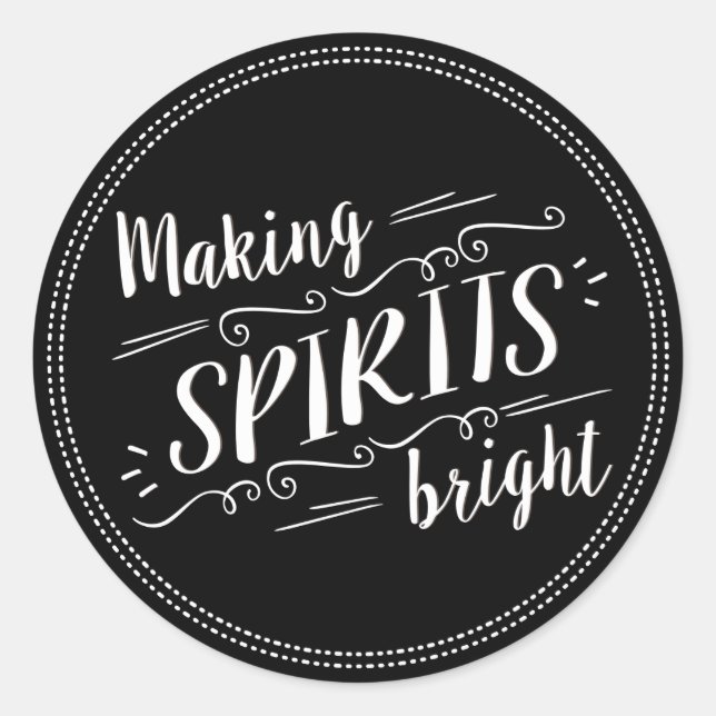 Sticker Rond Rendre les esprits brillants Enveloppe de vacances (Devant)