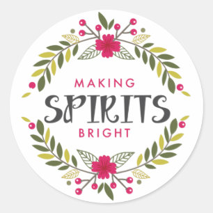 Sticker Rond Rendre les esprits brillants Stick de vacances de 