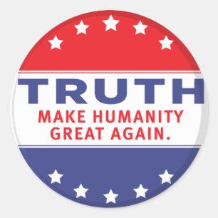 STICKER ROND RENDRE L'HUMANITÉ GRANDE