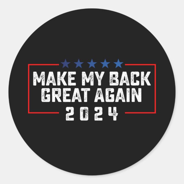 Sticker Rond Rendre ma victoire à l'élection Trump de 2024 (Devant)