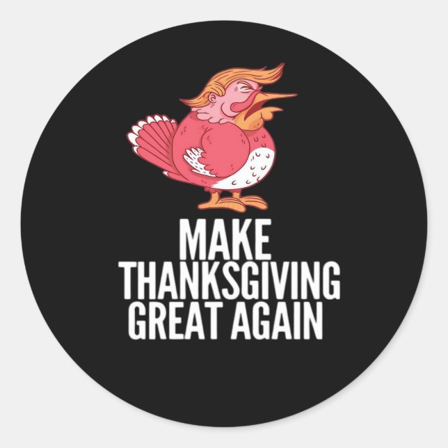 Sticker Rond Rendre Thanksgiving grand à nouveau Trumpkin - Pum (Devant)