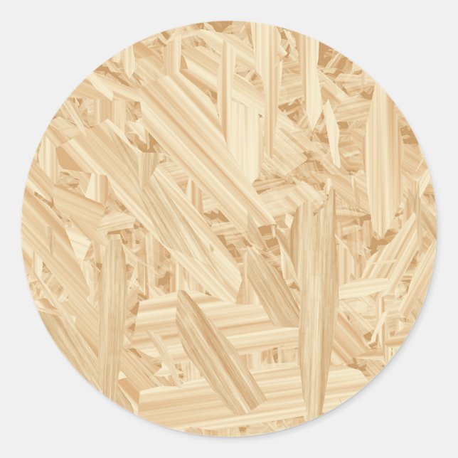 Sticker Rond Rénovation du chipboard Motif OSB (Devant)