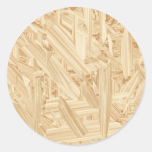 Sticker Rond Rénovation du chipboard Motif OSB