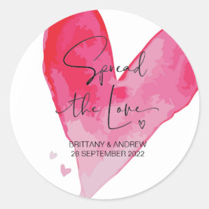 Sticker Rond Répandre l'amour mariage Favor Jam Jar Candle
