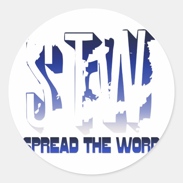 Sticker Rond Répandre le mot chrétien (Devant)