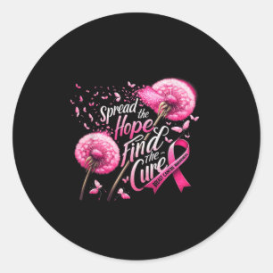 Sticker Rond Répandre L'Espoir Trouver Le Cure Cancer Du Sein