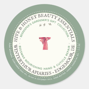 Sticker Rond Réparation de la main et de la cuticule de cire d'