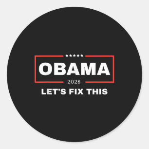 Sticker Rond Réparons ce Obama Retro Vintage Patriotic 2028