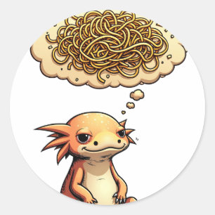 Sticker Rond Repassez dans Votre Tête Cette Introverti Spaghett