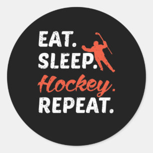 Sticker Rond Répeat de hockey