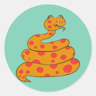 Sticker Rond Repérer le serpent