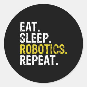 Sticker Rond Répéter la robotique du sommeil